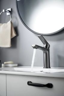 Cмеситель для раковины Knotlor KN-60/GM, оружейная сталь